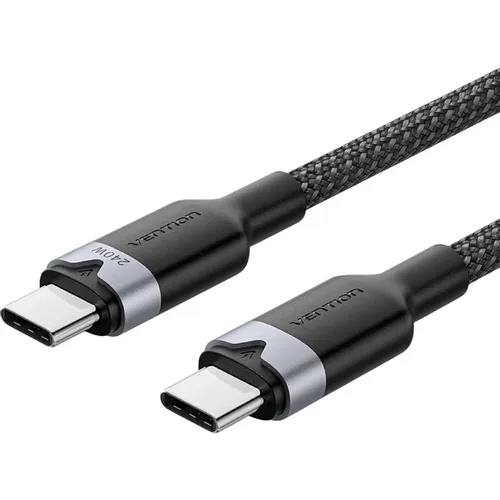 Кабель VENTION TRIBF, USB Type-C (m) (прямой) - USB Type-C (m) (прямой), 1м, черный