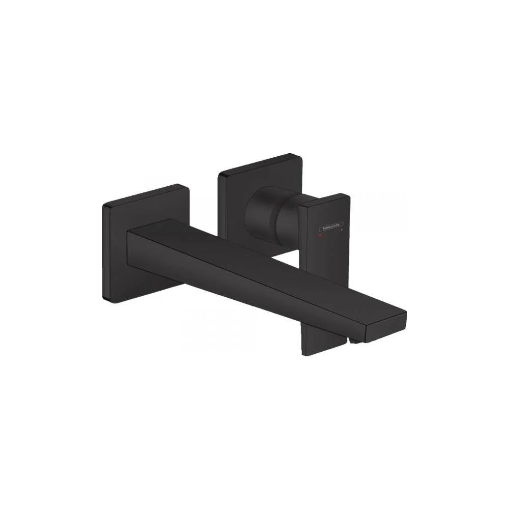 Смеситель для раковины из стены Hansgrohe Metropol матовый черный 32526670 71082