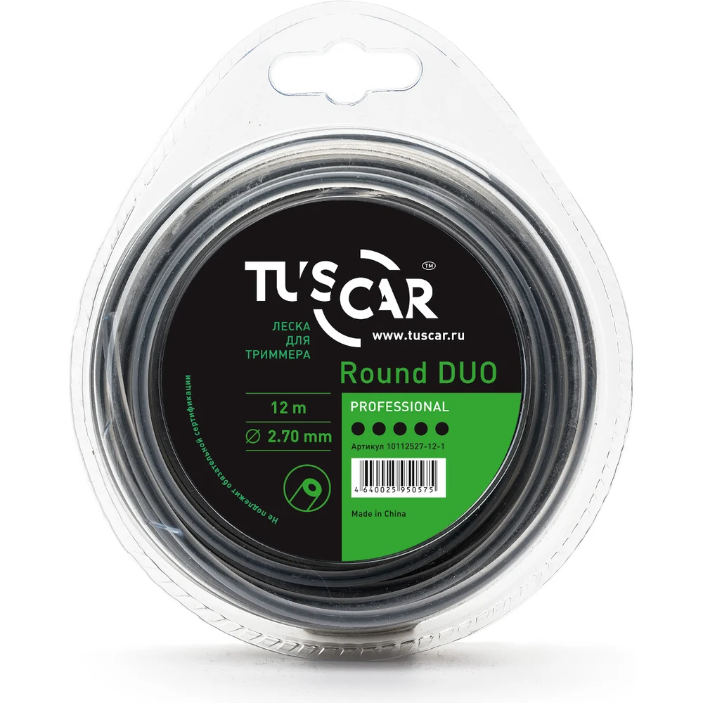 Леска для триммера TUSCAR Round DUO Professional 10112527-12-1