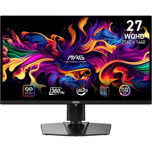 26.5" Монитор MSI Mag 271QPX QD-OLED, 2560x1440, QD OLED, 360Гц, 2хHDMI, 1хDP, черный [9s6-3cd89t-019]