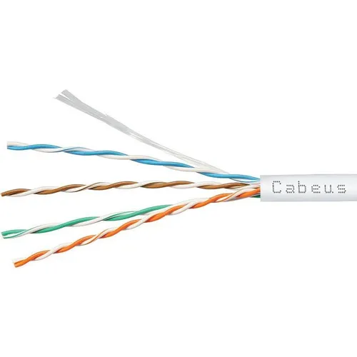 Кабель информационный CABEUS UTP-4P-Cat.5e-SOLID-LSZH-GY-100, кат.5E, 100м, серый