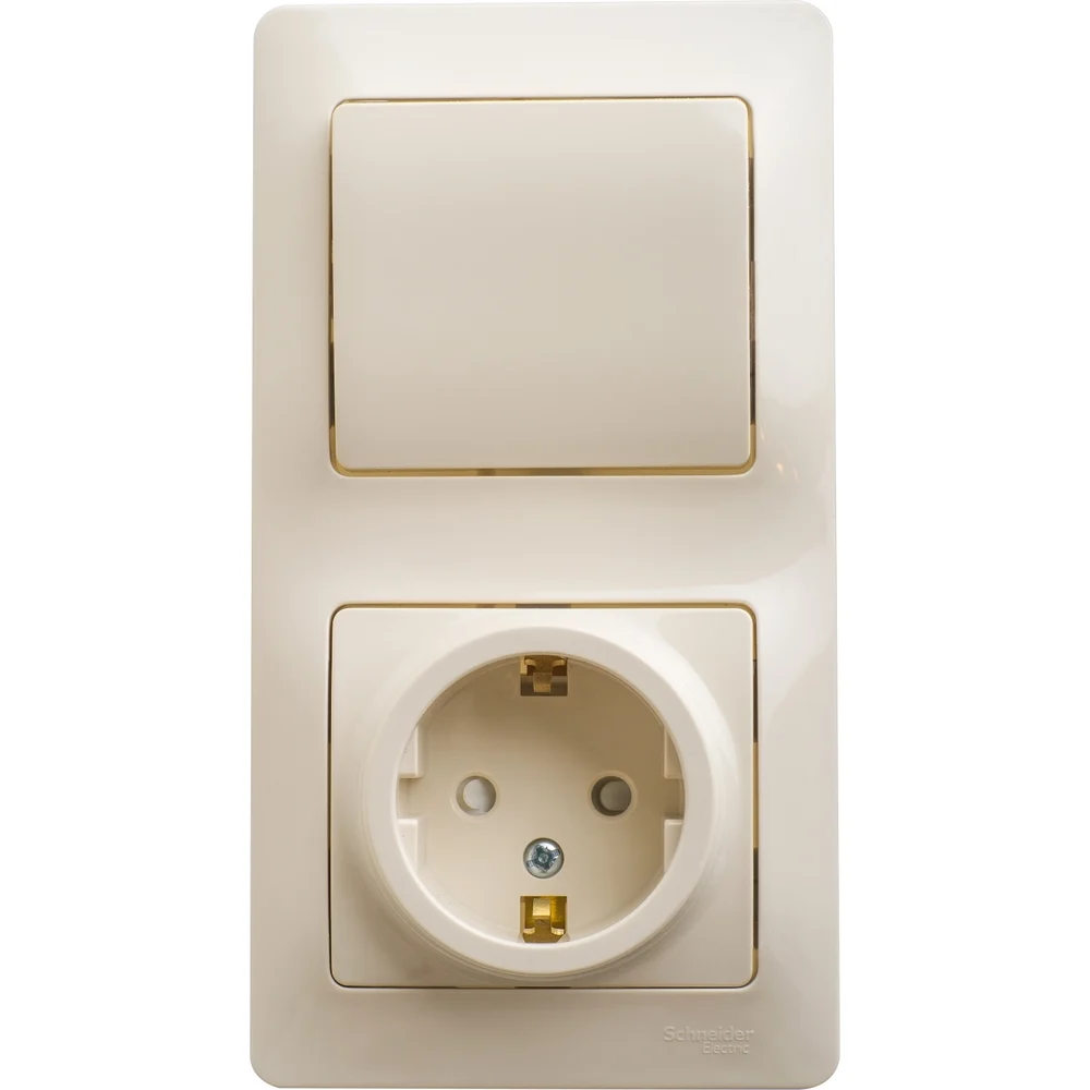 Розетка и выключатель Systeme Electric Glossa GSL000270