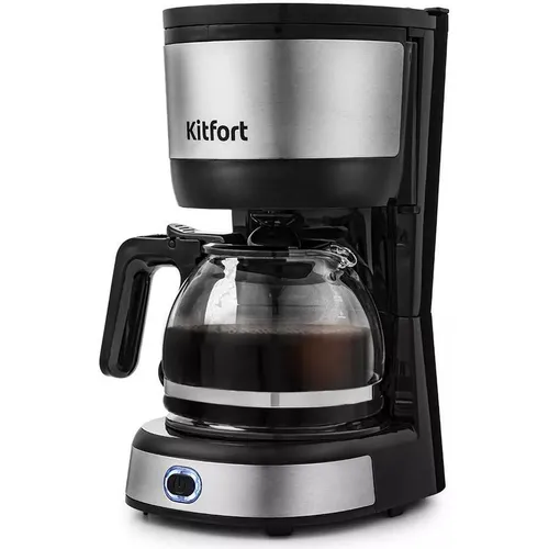 Кофеварка KitFort КТ-730, капельная, черный /нержавеющая сталь