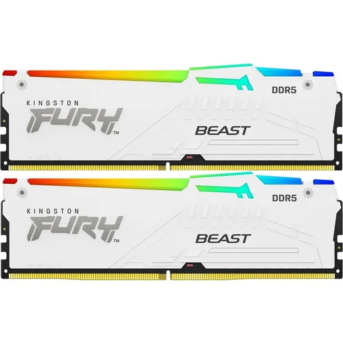 Оперативная память Kingston Fury Beast KF556C40BWAK2-64 DDR5 - 2x 32ГБ 5600МГц, DIMM, White, Ret