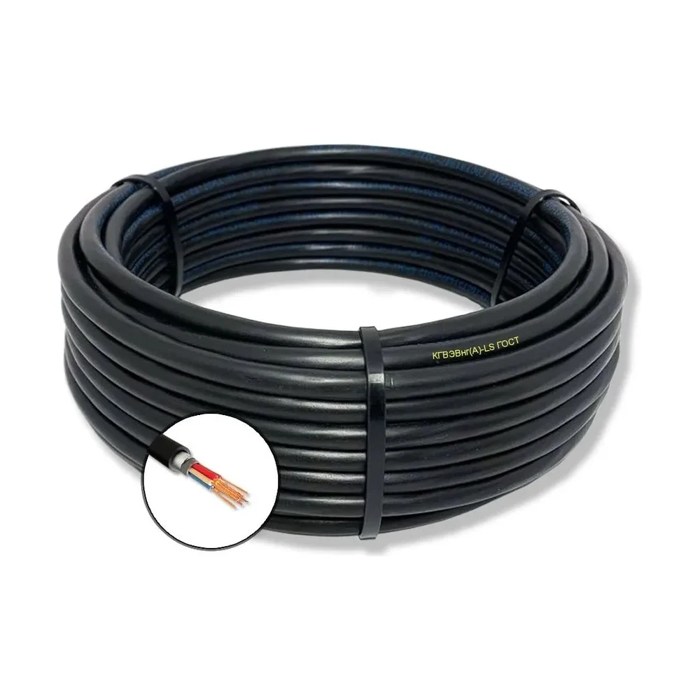 Гибкий кабель ПРОВОДНИК кгвэвнг(a)-ls 10x0.75 мм2, 20м OZ110139L20