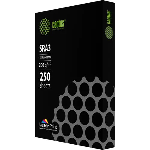 Бумага Cactus LaserPrint CS-LPSRA3200250, SRA3, для лазерной печати, 250л, 200г/м2, белый