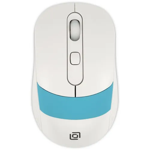 Мышь беспроводная Oklick 310MW, радио, оптическая, USB, 3200dpi, белый и синий [1869094]