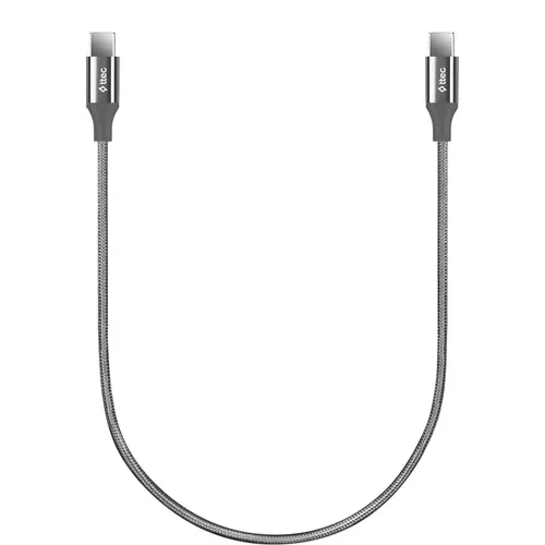 Кабель TTEC 2DK50UG, USB Type-C (m) - USB Type-C (m), 0.3м, серый