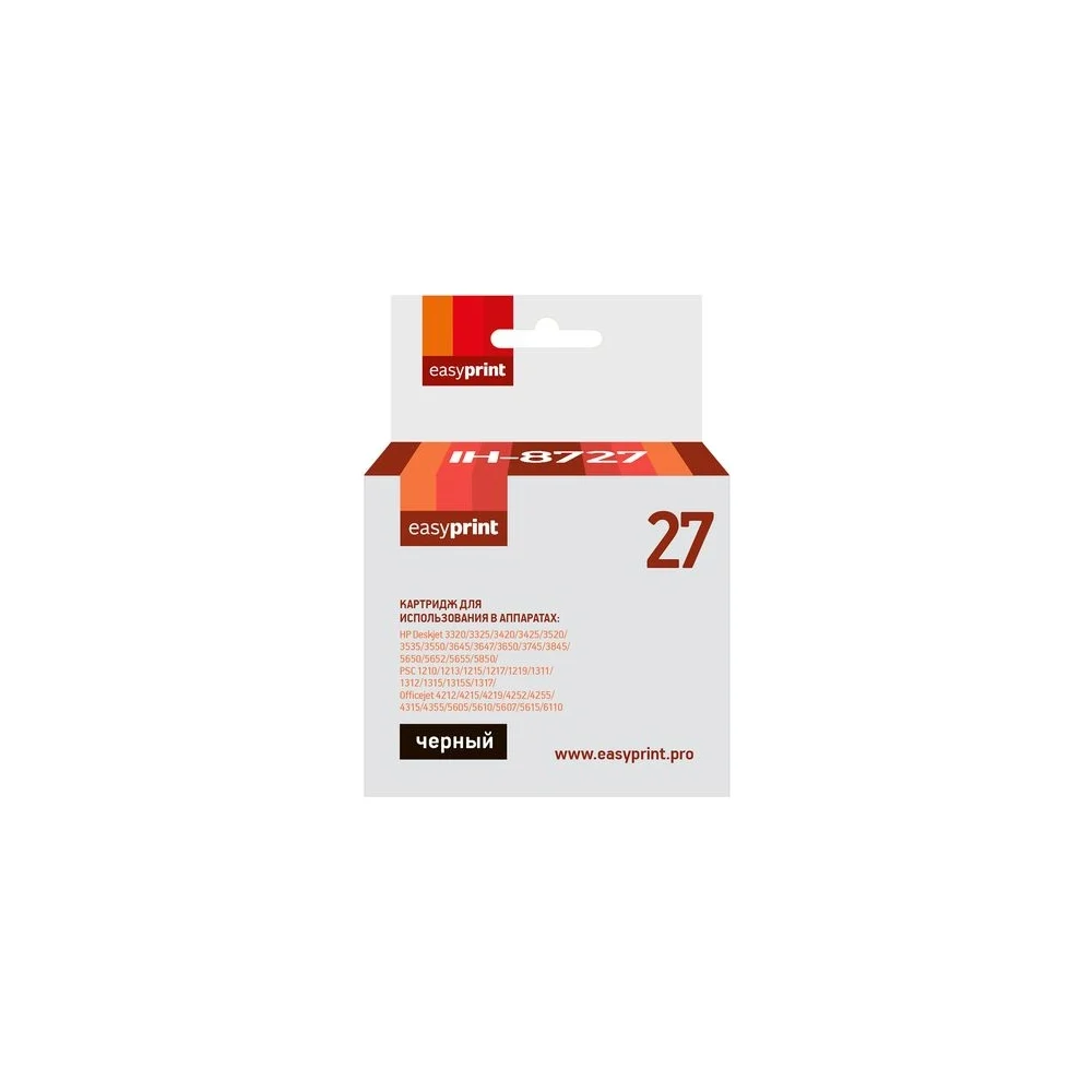 Картридж для HP Deskjet 3320, 3520, 3550, 5650, 1210, 1315, EasyPrint №27 IH-8727