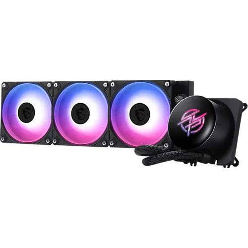 Система водяного охлаждения MSI Mpg Coreliquid P13 360, LCD, 3-pin, ARGB, 120мм, белый, retail [306-7zwga11-l80]