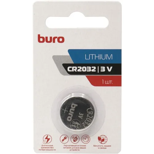 CR2032 Батарейка Buro Lithium 1 шт.