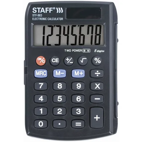 Калькулятор STAFF STF-883, 8-разрядный, черный