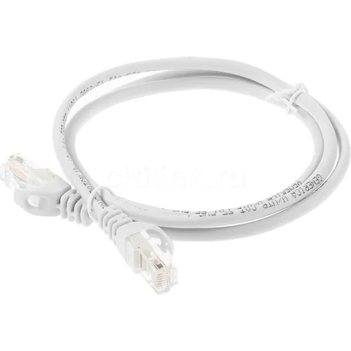 Патч-корд ITK вилка RJ-45, вилка RJ-45, кат.5E, ПВХ, 1м, серый [pc01-c5eu-1m-g]