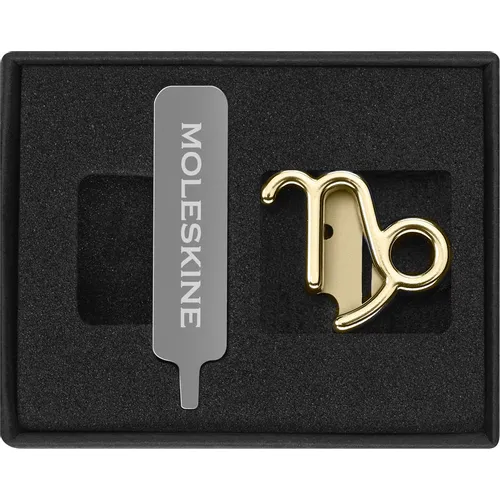 Шильд-символ Moleskine Zodiac металл золотистый коробка с европод. Козерог