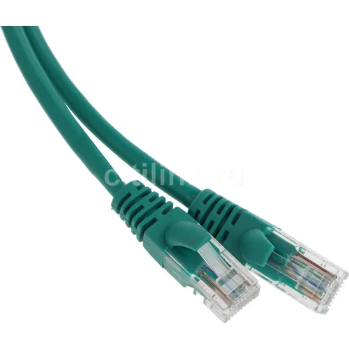 Патч-корд PREMIER PP12-5M/G литой (molded), UTP, кат.5E, 5м, 4 пары, 26AWG, алюминий омедненный, многожильный, зеленый