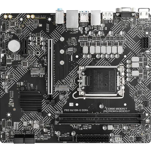 Материнская плата MSI PRO H610M-G DDR4, Socket LGA 1700, Intel H610, mATX, Ret