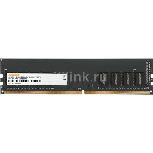 Оперативная память Digma DGMAD42666004S DDR4 - 1x 4ГБ 2666МГц, DIMM, Ret