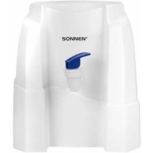 Кулер SONNEN TS-01W, настольный, без нагрева/охлаждения, push - кран, белый/белый [456175]