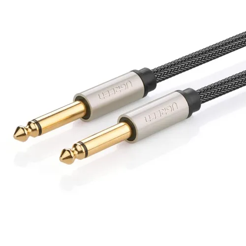 Кабель аудио UGREEN AV128, Jack 6.5 (m) - Jack 6.5 (m), 2м, серый [10638]