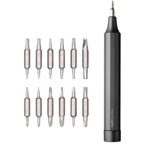 Набор отверток HOTO 24-in-1 Precision Screwdriver Gray, 25 предметов, в жестком кейсе [htt0005eu]