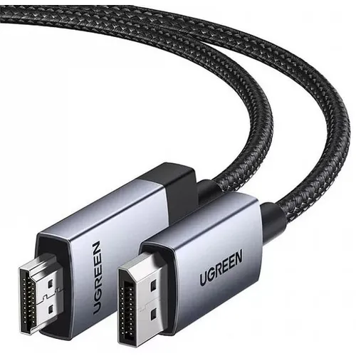 Кабель UGREEN DP119, DisplayPort (m) (прямой) - HDMI (m) (прямой), ферритовый фильтр , круглое, 3м, черный [25491]