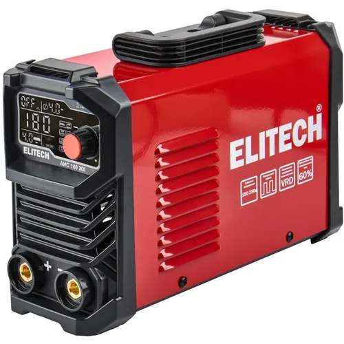 Сварочный аппарат Elitech АИС 180 ЖК, инвертор [204744]