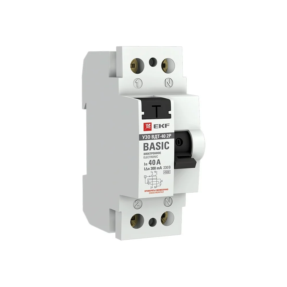 Электронное узо EKF УЗО ВДТ-40 Basic elcb-2-40-300e-sim