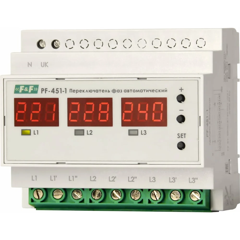 Переключатель фаз Евроавтоматика F&F PF-451-1 EA04.005.005