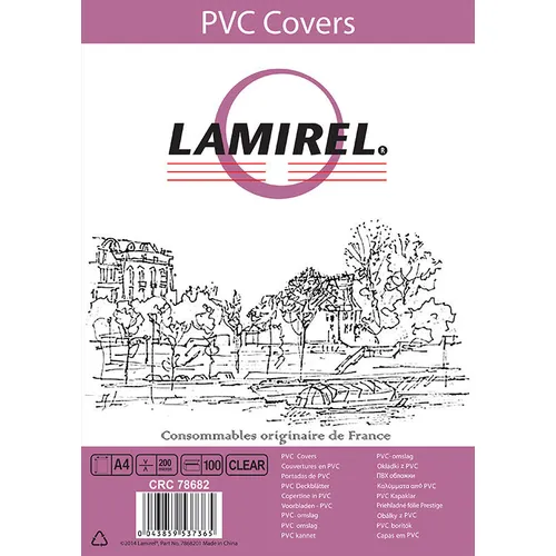Обложка Fellowes Lamirel, A4, 200мкм, 100, прозрачный