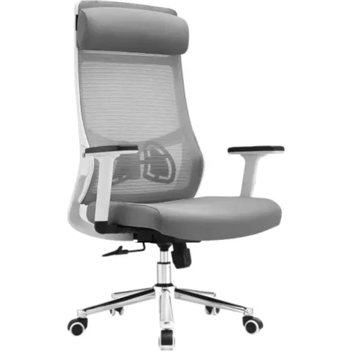 Кресло SITUP Aura Lux (Аура Люкс), сетка/ткань, до 120кг, синхромеханизм, регулируемые 1D подлокотники, серый