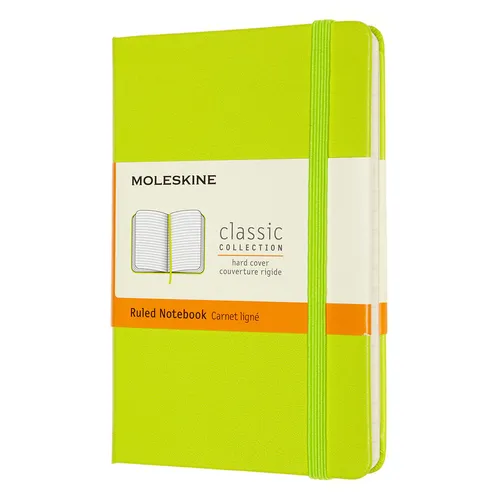 Блокнот Moleskine Classic, 192стр, в линейку, твердая обложка, лайм [mm710c2]