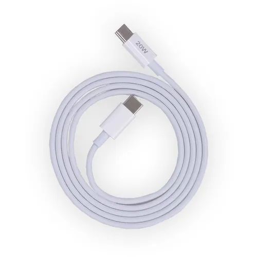 Кабель ZIBELINO USB Type-C (m) - USB Type-C (m), 1м, 3A, белый [zdap-c-c-20w-wht]