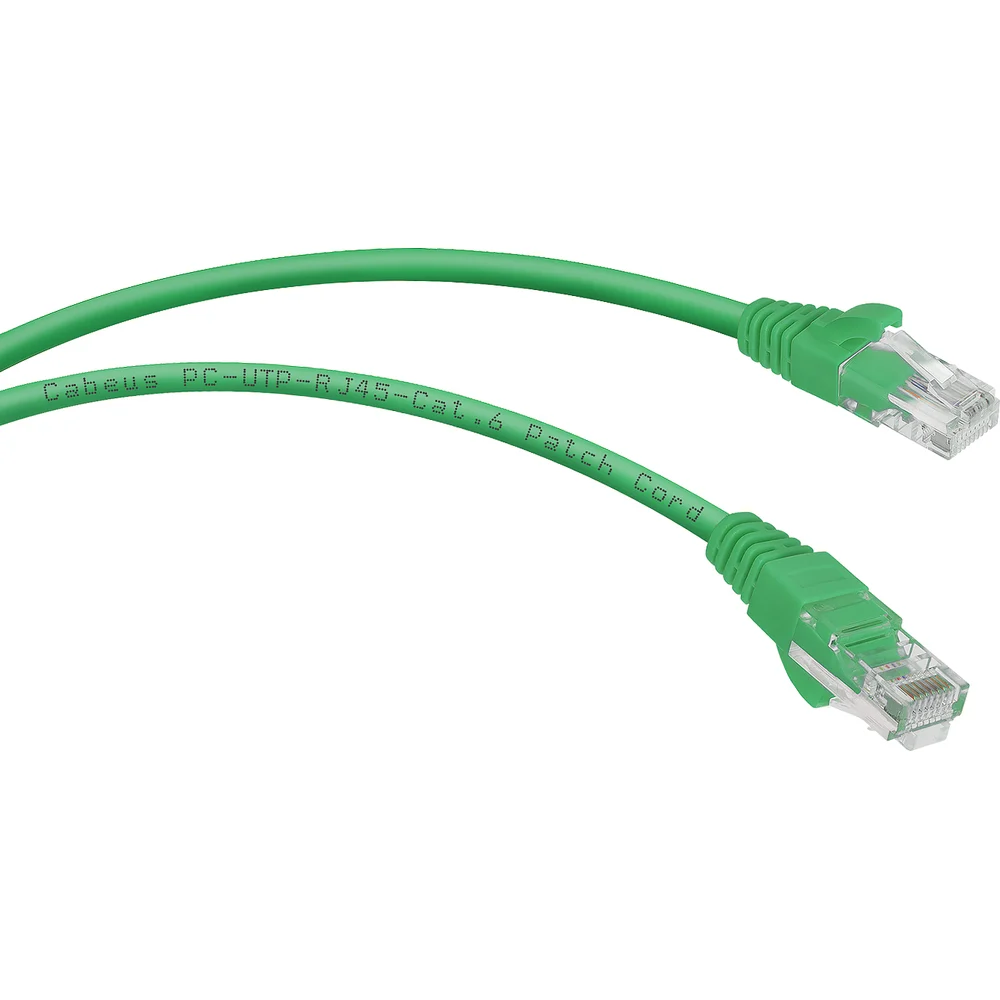 Неэкранированный патч-корд Cabeus PC-UTP-RJ45-Cat.6-0.3m-GN