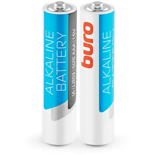 AAA Батарейка Buro Alkaline LR03, 2 шт.