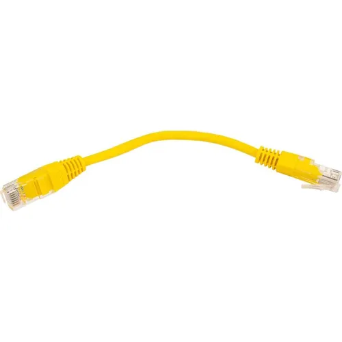 Патч-корд LanMaster вилка RJ-45, вилка RJ-45, кат.5E, ПВХ, 0.15м, желтый [twt-45-45-0.15-yl]