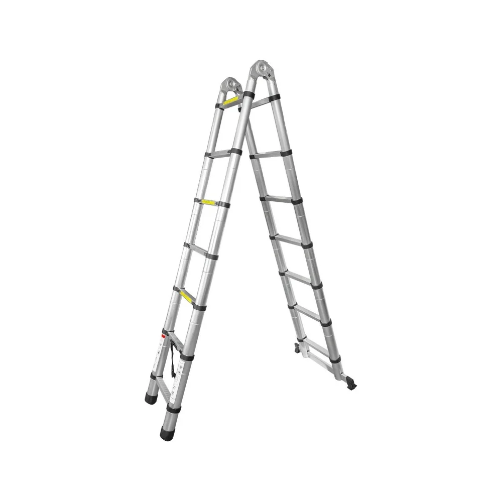 Алюминиевая бытовая телескопическая лестница-стремянка Forsage f-up220-m 54157