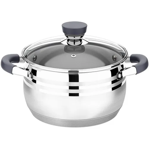 Кастрюля 6.5л LARA Mercury LR02-474, нержавеющая сталь, с крышкой