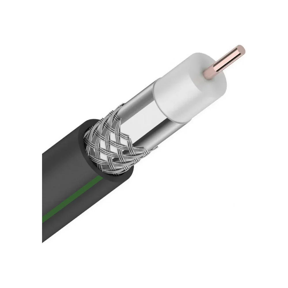 Коаксиальный кабель для подключения цифрового телевидения CADENA RG6 RG-Black-15m