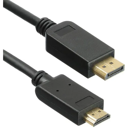 Кабель аудио-видео KINGPRICE KP-DP1.1-HD1.4-1.5m, DisplayPort (m) - HDMI (m), 1.5м, GOLD, черный