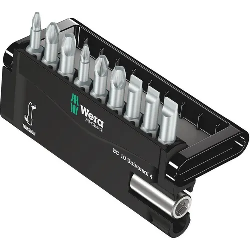 Отвертка с насадками WERA WE-056159, 10 предметов, в жестком кейсе
