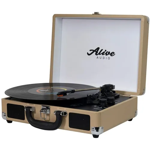 Виниловый проигрыватель ALIVE AUDIO Glam, ручной, бежевый [glm-01-la]