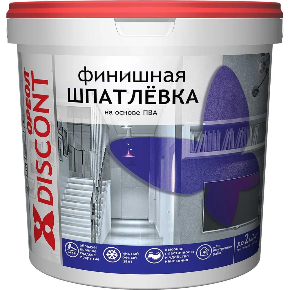 Воднодисперсионная шпатлевка ОРЕОЛ ДИСКОНТ 73993