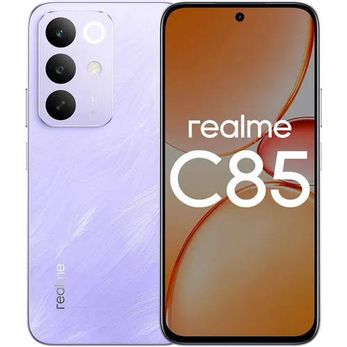 6.8" Смартфон REALME C85 8/256Gb, RMX5566, NFC, IPS, 144Гц, 7000мAч, фиолетовый