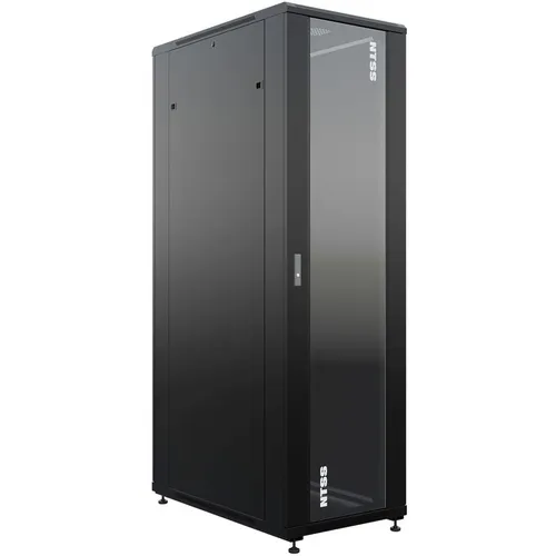 Шкаф серверный NTSS Премиум NTSS-R42U80100GS-BL напольный, стеклянная передняя дверь, 42U, 800x1987x1000 мм