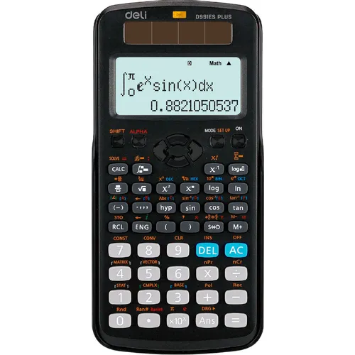 Калькулятор Deli ED991ES, 10+2-разрядный, черный 20 шт./кор.