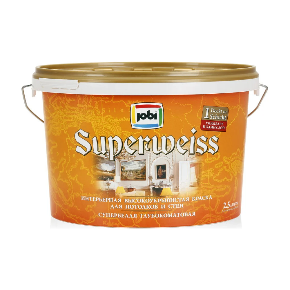 Высокоукрывистая краска JOBI SUPERWEISS 11824