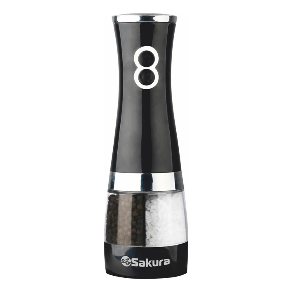Электрическая двусторонняя мельница для соли и перца Sakura SA-6642BK