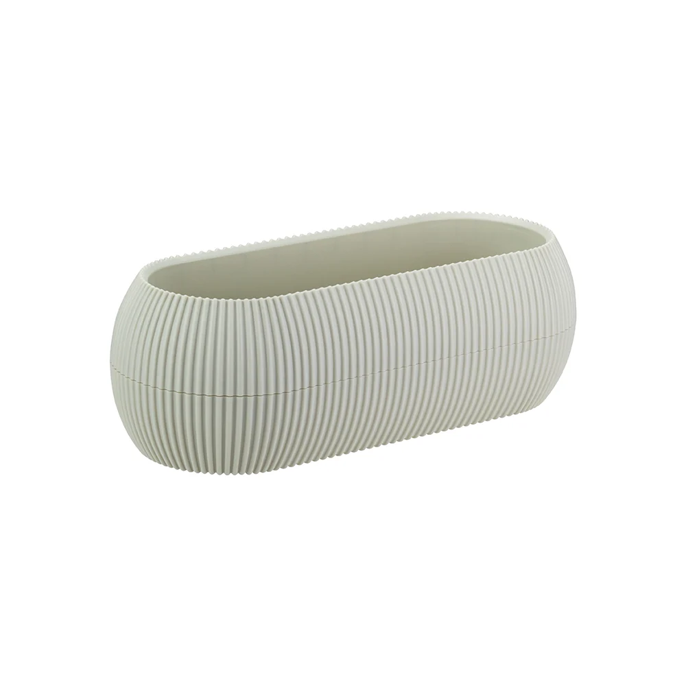Кашпо IDEA ПИКАНТО овальное 1,3л, белый ротанг М М 3210