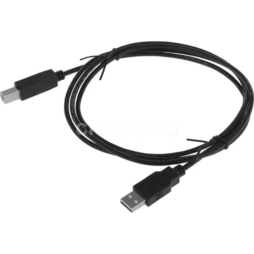 Кабель USB2.0 KINGPRICE KP-AmBm-v2-1.5m, USB A (m) (прямой) - USB B(m) (прямой), круглое, 1.5м, черный