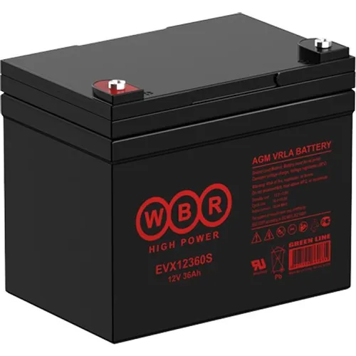 Аккумуляторная батарея WBR EVX12360S для ИБП, 12В, 36Ач [evx12360s wbr]